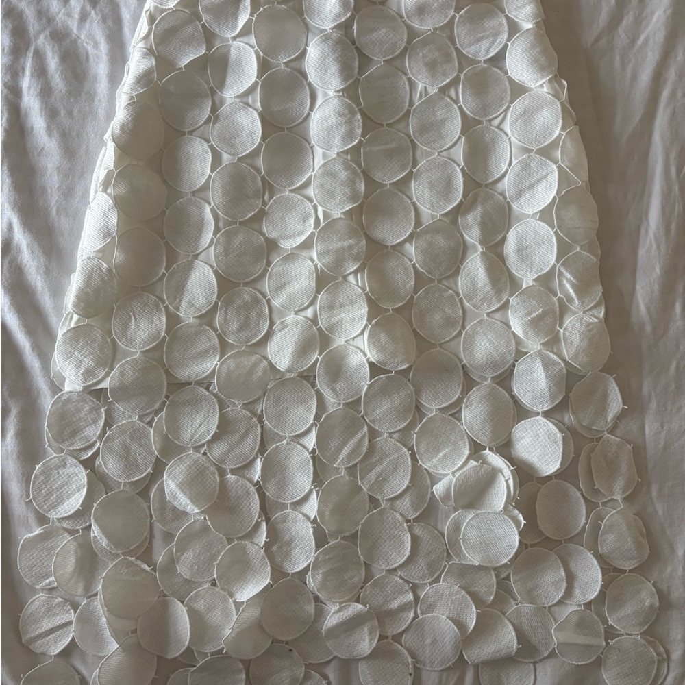 Forever 21 Cream Textured A-Line Skirt